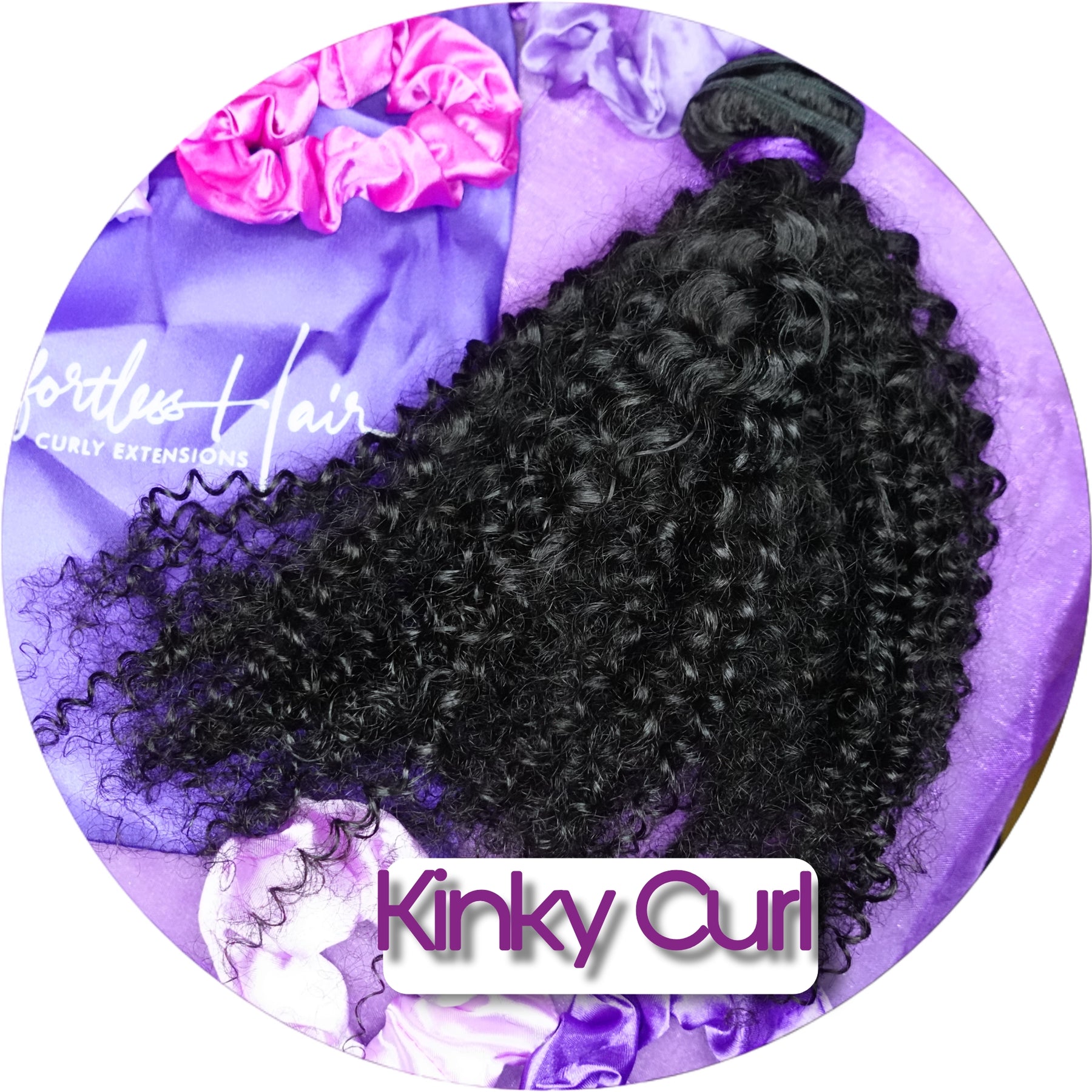 KINKY Curly 10pc Human Crochet + HALF Wig