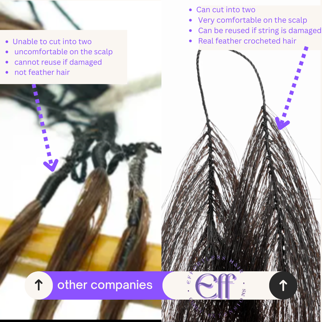 KINKY Curly 10pc Human Crochet + HALF Wig