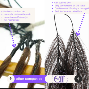 KINKY Curly 10pc Human Crochet + HALF Wig